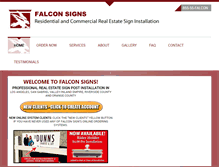 Tablet Screenshot of gofalconsigns.com